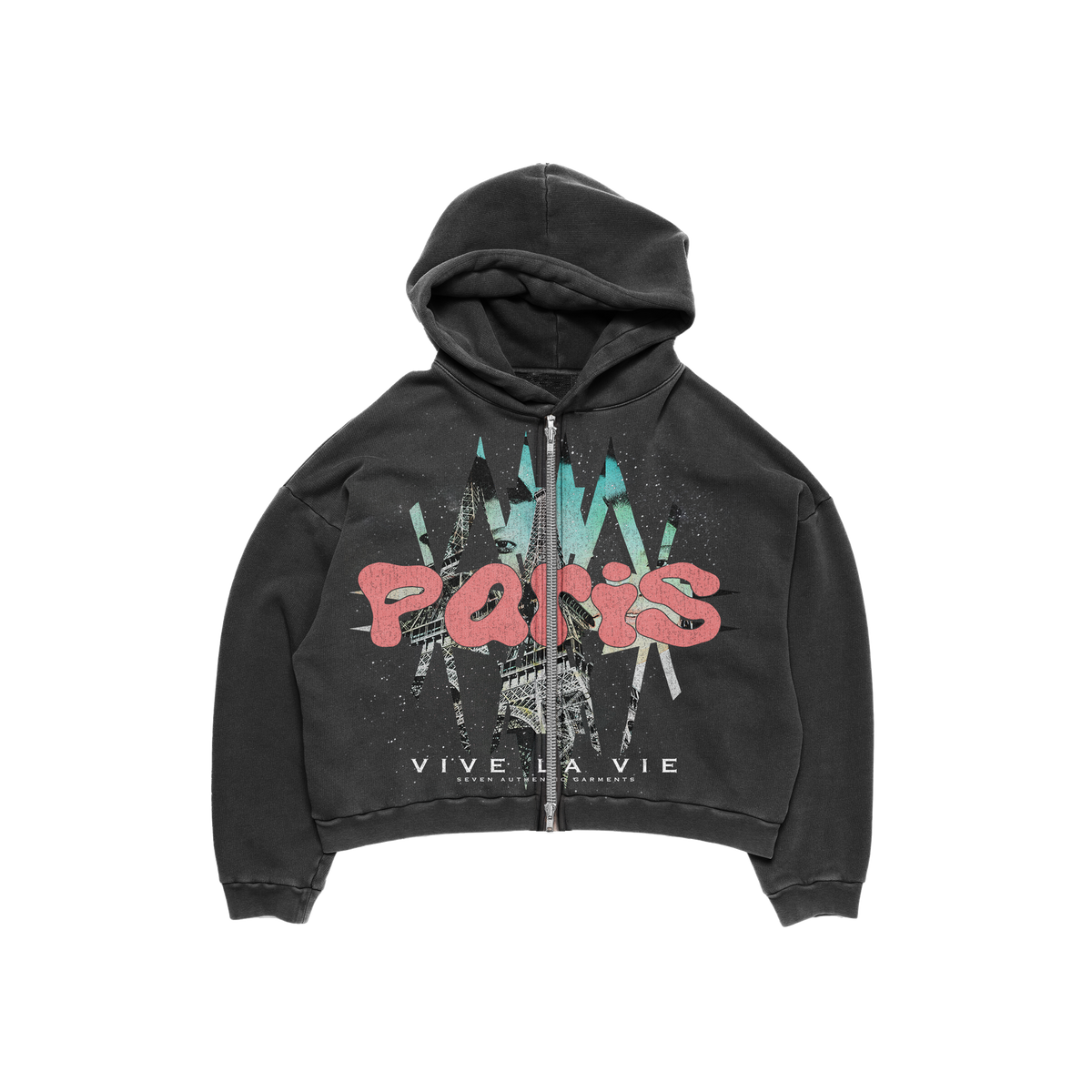 reves paris スカジャン　L PARIS “Vive La Vie” Zip Hoodie – Seven Garments